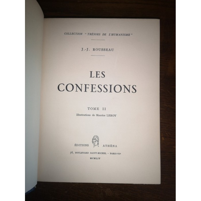 Confessions by Jean-Jacques Rousseau