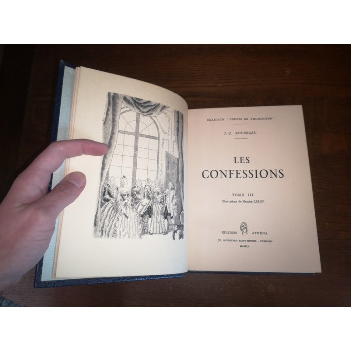 Les Confessions Par Jean Jacques Rousseau 3 Tomes Complet - Atypique84