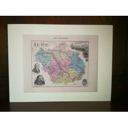 Carte ancienne Authentique de l'Aube 1861